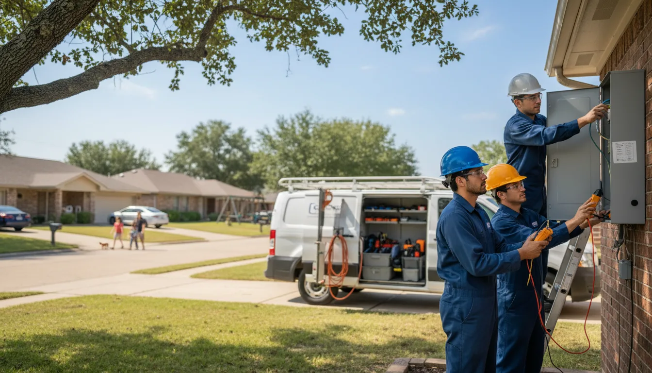Certified electrician providing emergency electrical services in Venus, TX